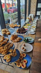 A luxury colourful breakfast buffet at a five star hotel