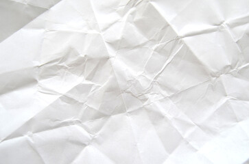 crumpled torn and old white paper
