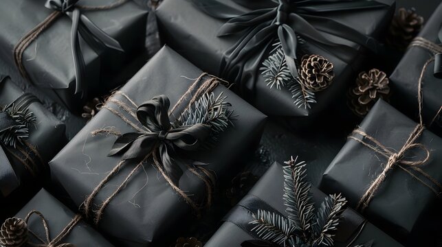 Luxurious Black Friday Gift Wrapping Ideas with Premium Textured Packaging