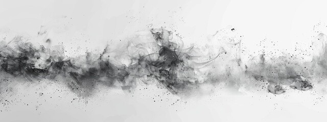 Fototapeta premium Clean white background with subtle watercolor splash effects in light grey.