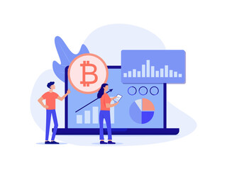 Cryptocurrency market abstract concept illustration