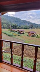 Fototapeta premium Local village life in the bamboo huts of Northern Thialand