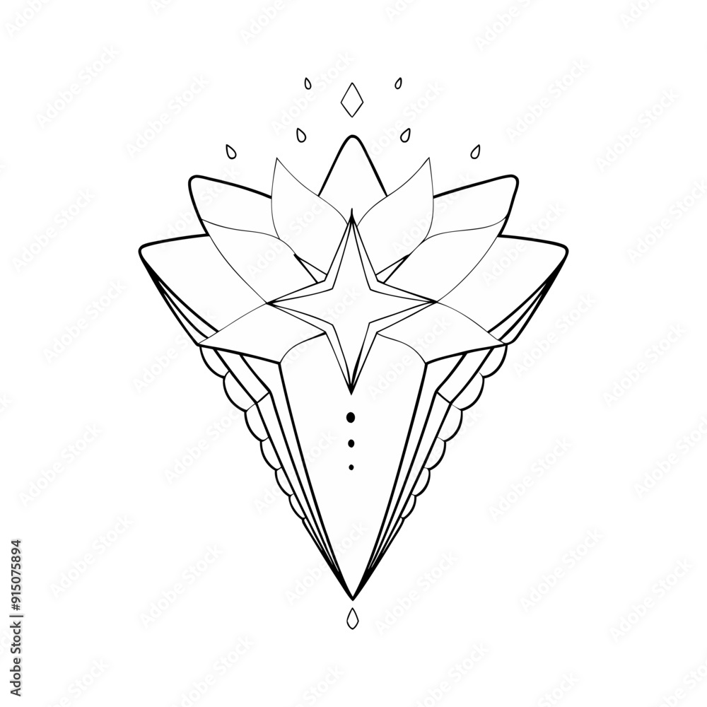 Poster y2k abstract shape outline vector icon. abstract geometric icon in trendy retro 2000s style. space c
