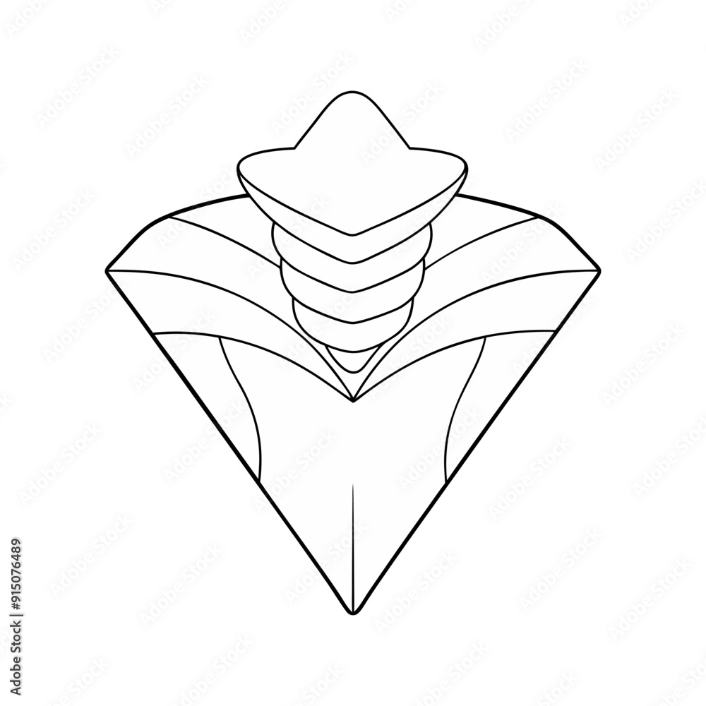 Poster y2k abstract shape outline vector icon. abstract geometric icon in trendy retro 2000s style. space c