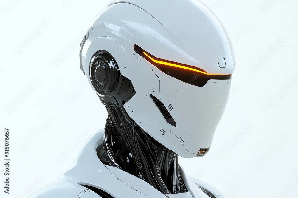 Aufkleber advanced robotic vision system exploring a modern laboratory showcasing technological prowess in med