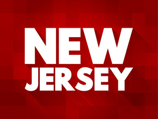 New Jersey is a state situated within both the Mid-Atlantic and Northeastern regions of the United States, text concept background