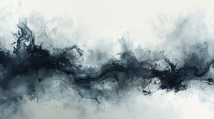 Clean white background with subtle watercolor splash effects in light grey.