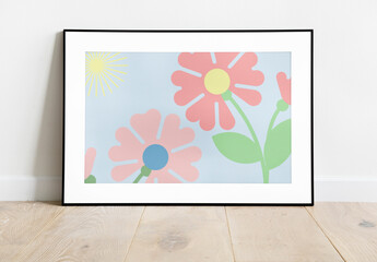 Interior Leaning Photo Frame Mockup