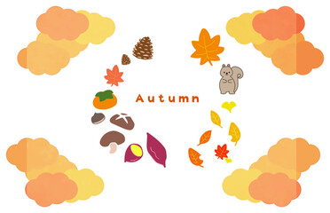 秋のシンプル素材セット