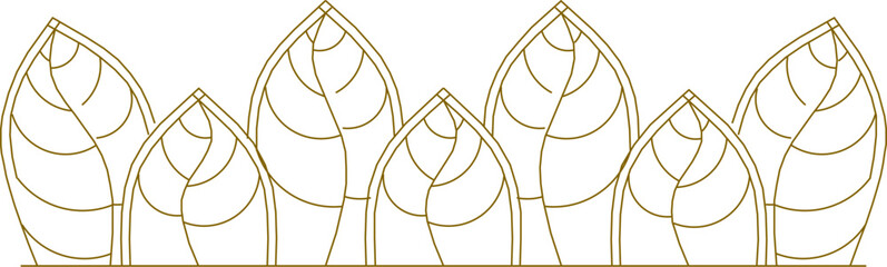 Sketch vector illustration silhouette design detail ornament leaf floral classic old vintage ethnic