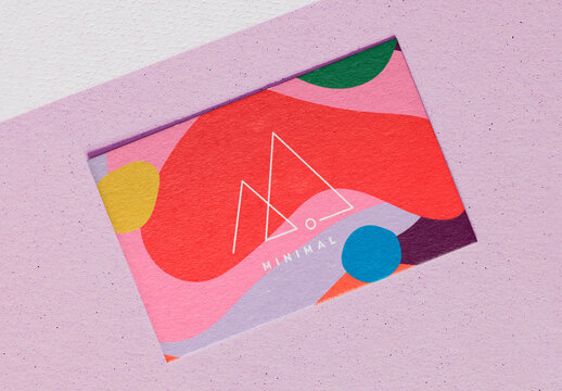 Stationery Flatlay Business Card Mockup