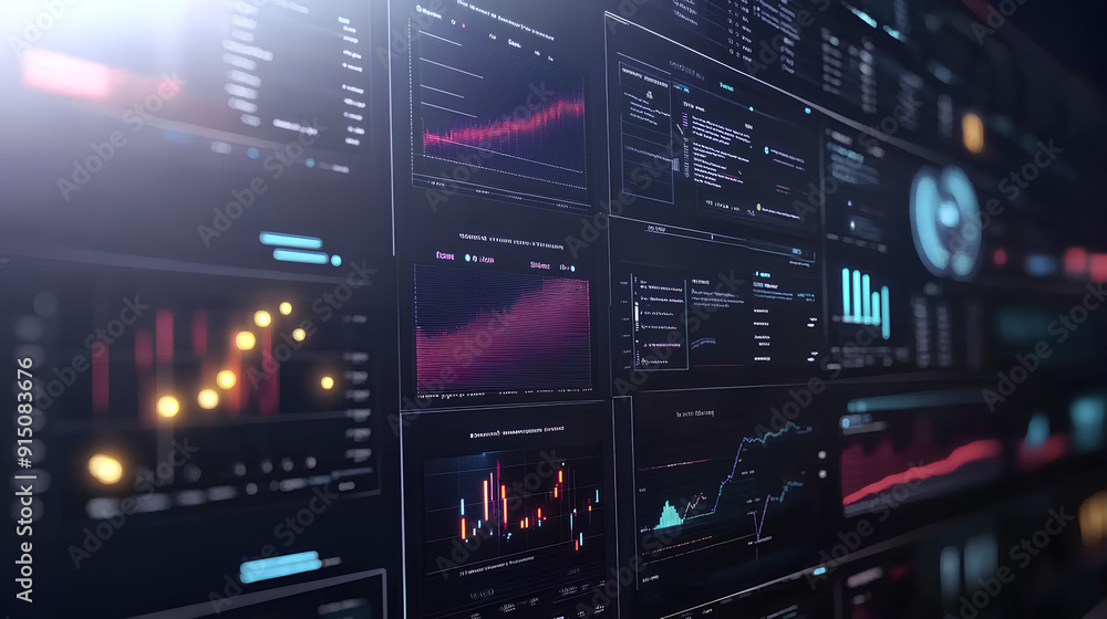 Aufkleber predictive business kpi data technology dashboard