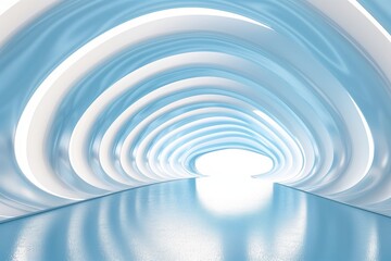 Obraz premium 3D Blue Arch 3D Perspective Space Scene