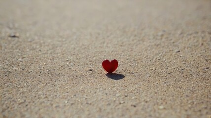 Red heart made of red beads, perfect for Valentine's Day or romantic decorations