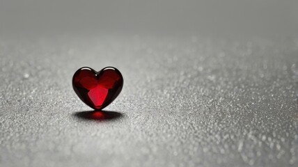 Red heart made of red beads, perfect for Valentine's Day or romantic decorations