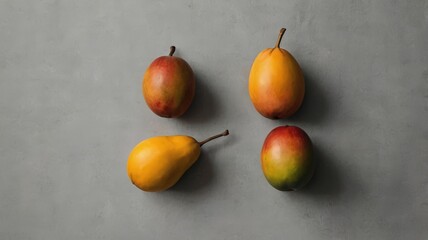 Fresh fruit and vegetables on a black background