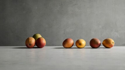 Fresh fruit and vegetables on a black background