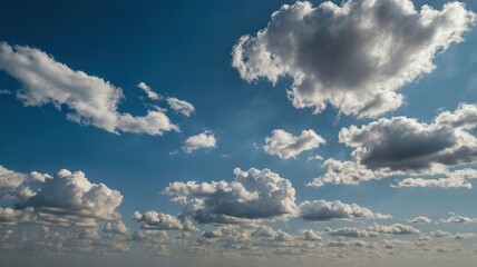 A fitting name for this image could be Bright Summer Sky with Fluffy Clouds