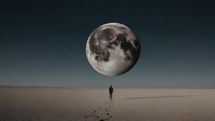 moon over the desert