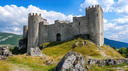Fototapeta premium Ancient Fortress on a Hilltop