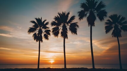 Fototapeta premium sunset on the beach