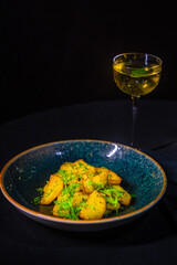 dish with potato