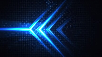 Obraz premium Abstract Blue Arrows on Digital Background