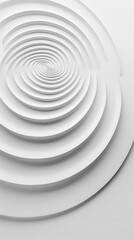 Obraz premium Layered white paper forms concentric spirals, creating a calming and artistic effect in a clean environment