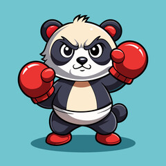 Obraz premium panda boxing fight beast sport mascot