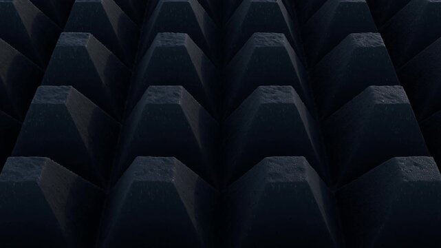 Geometric Pattern Featuring Dark Textured Blocks, Perfect for Various Visual Applications. 4K 60 FPS Loop