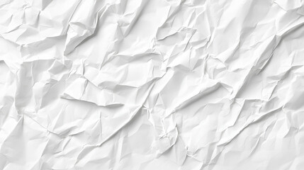 white crumpled and creased glued wrinkled paper poster texture background