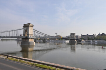 Obraz premium Szechenyi Chain Bridge in Budapest
