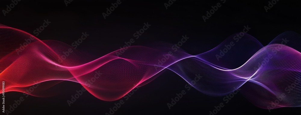 Poster using sound waves to illustrate the equalizer's effect on the music. 3d rendering.