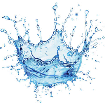 recommend clip art: Blue water swirl splash in a crown shape clip art