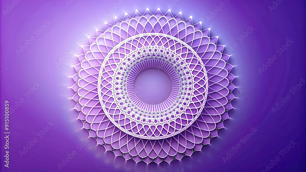 Poster vibrant abstract art with concentric circles and psychedelic geometric patterns in a digital trippy 