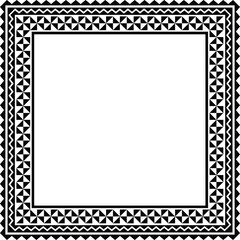 Polynesian tattoo tribal frame design. Samoan tattoo tribal ornament frame border.
Decoration  pattern.