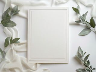 White minimalist invitation template