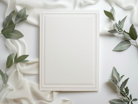 White minimalist invitation template