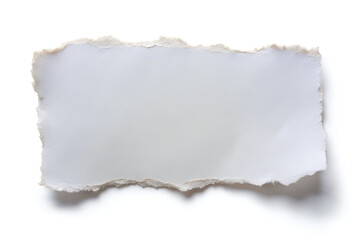 Fototapeta premium White torn paper isolated over white