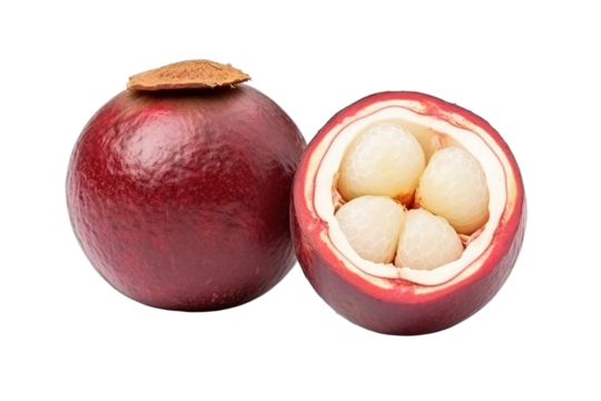 Freshly Cut Rambutan Fruits on a Wooden Board With Natural Light Shining Through an Open Window in Summer on Transparent PNG Background.