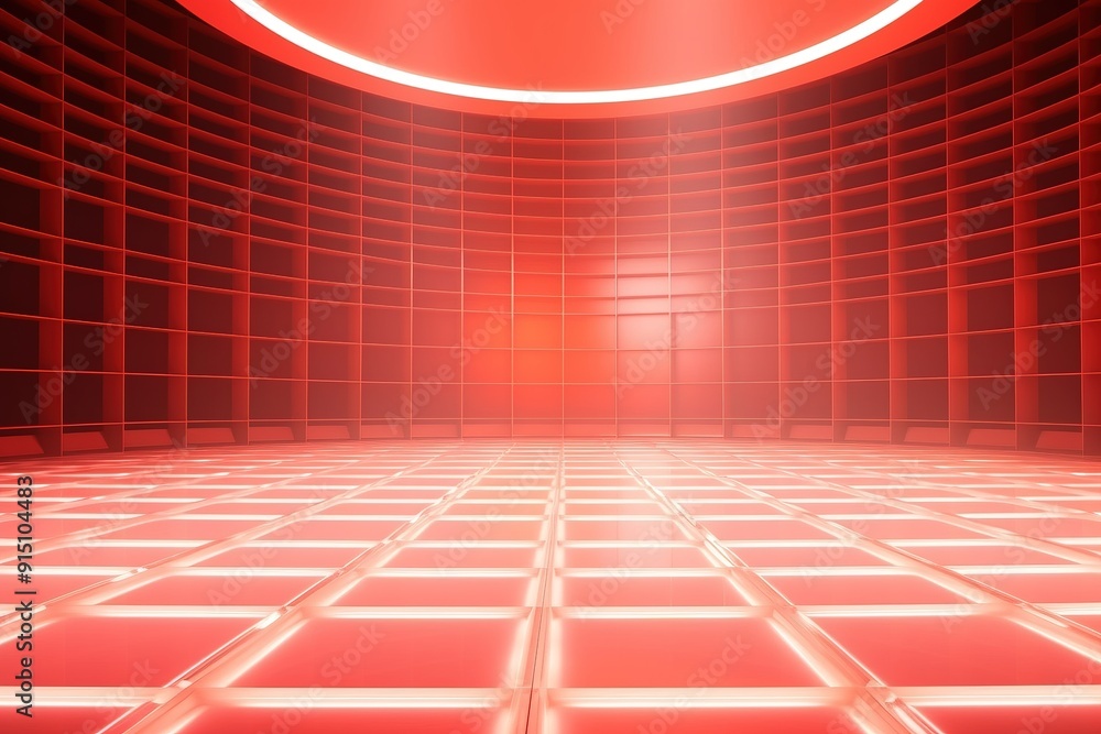 Aufkleber red grid pattern with bright light, empty space.