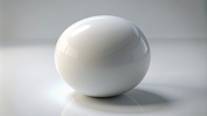 A Simple Sphere A 3D Rendered White Sphere on a White Background, Minimalism, Abstract, Geometric Shapes, 3D Art, Digital Art, White Background