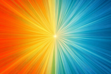Obraz premium Radiant orange and yellow, blue sunburst background. generative ai