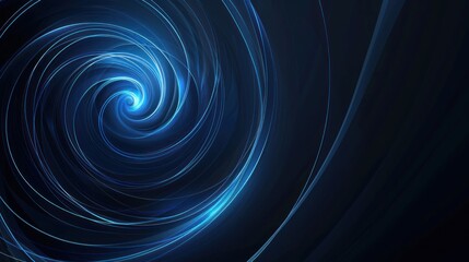 Abstract Blue Spiral of Light