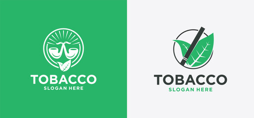 tobacco leaf icon vector logo, original genuine tobacco leaf with natural color