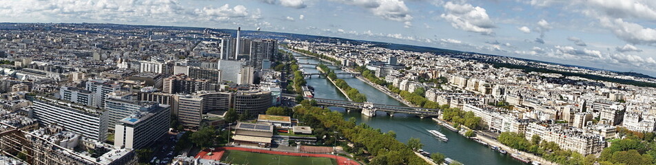 View of Paris from Eiffel Tower, France