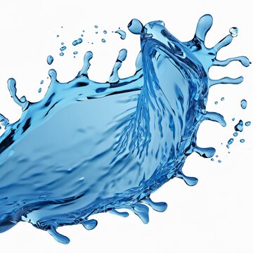 recommend clip art: 3d render, blue wave, water wave splash clipart isolated background. Natural splashing liquid shape