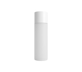 white plastic cosmetic bottle isolated