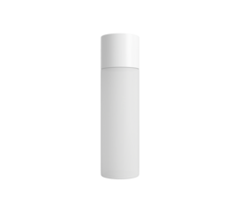 white plastic cosmetic bottle isolated