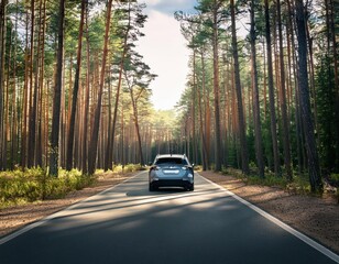 Obraz premium Electric Drive Through Nature